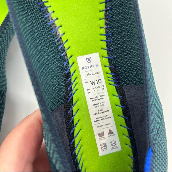 Rothy’s “The Point” in Cedar Herringbone Retired Print Pointed Toe Flats Size 10 - Picture 10 of 13